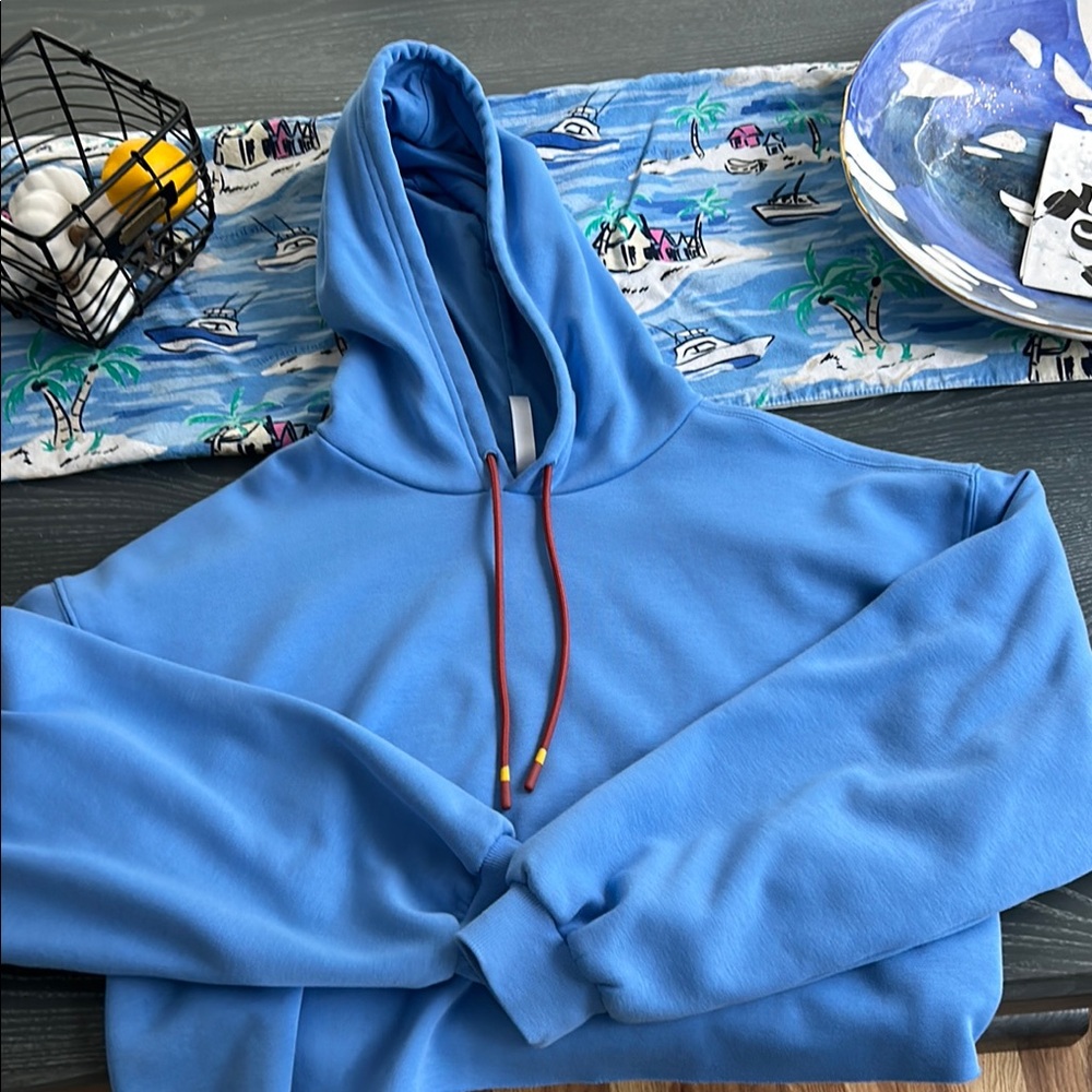 Fabletics Blue and Red Pullover Hoodie